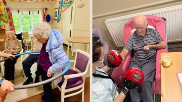 Colton Lodges care home Residents get fit with Leeds United